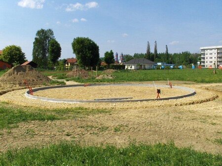 Delo na gradbišču - Mestni park Gornja Radgona 2